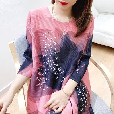 China Anti-static women's clothing summer 2020 beaded print plus size dress purses lady and handbagsdresses women elegant for sale