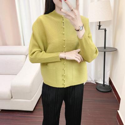 China 2020 New Style Cardigan One Row Button Anti-Shrink Long Sleeve Primary Spring Coat for sale