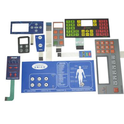 China Durable Hot Selling Custom Electronic Embossing Button Backlit Led Membrane Keypad for sale