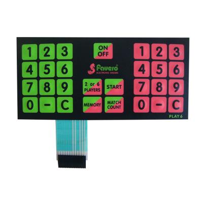 China Industrial Equipment Customized Numeric Color Button Flat Membrane PC Keyboards for sale