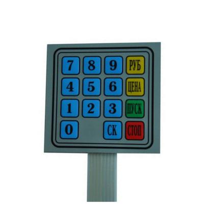 China China Durable Custom Printed Matrix Keypad Membrane Keypad Graphic Overlay Keyboard for sale