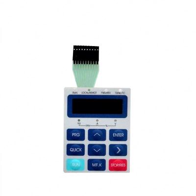 China Durable Matrix Array 3x3 Membrane Keypad Gray Transparent Window Membrane Switch for sale