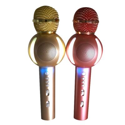 China Best Quality Handheld Fashion Microphone Karaoke UHF Wireless Microphone Singing With LED for sale