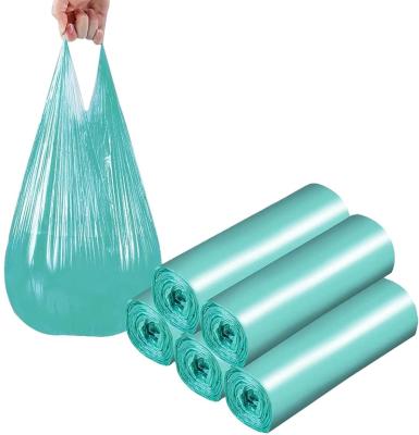 China Recycled Materials Jieya 4 Gallon Green Plastic Kitchen Waste Garbage Bag Garbage Bags On A Roll 30 Counts for sale