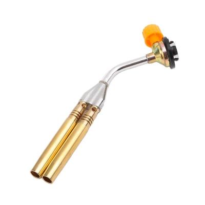 China TQ-990 Butane Jet Flame Torch Double Tube Gas Torch Lighter Burner Camping Welding Welding Gun for sale