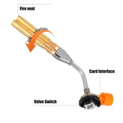 China Double Nozzle Welding Butane Torch Jet Flame Gun for sale