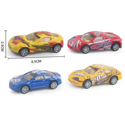 China 4pc Diecast Toy Mini Car Diecast Toys Pull Back Model Racing Car Children Alloy Car Toys for sale