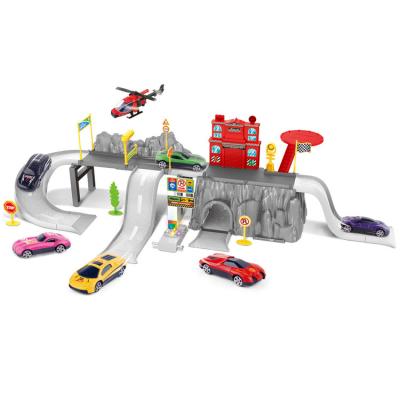 China Assembly Kids Racing Playset Orbit Series Garage Toys With 59995 Alloy Car for sale