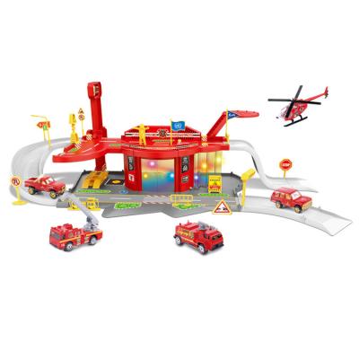 China New Diy Creative Educational Diecast Track Kids Parking Play Set Garage Toys 59912 for sale