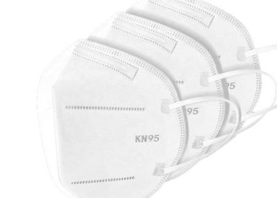 China White Disposable Respirator Mask , Antibacterial KN95 Respirator Mask for sale