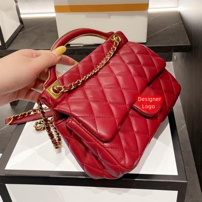 China 2022 New Designer Handbags Famous Brands GENUINE LEATHER Ladies Women Luxury Handbags Fold Over Handbags Luxury for sale