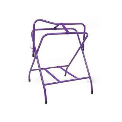 China Hot Durable Safety Horse Racing Farm Horse Metal Selling Seat Display Rack Metal Horse Saddle Rack for sale