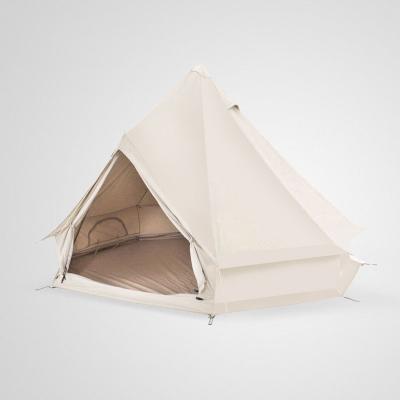 China New Style Portable Glamping Bell Tent Camping 4 Person Luxury Family Tent With Aluminum Alloy Rod for sale