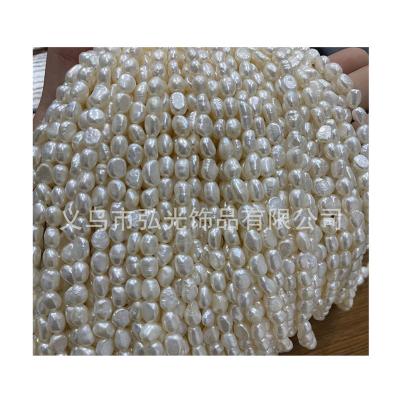 China Jewelry Preparing Factory Wholesale 6~7MM Double Sided Light Freshwater Beads Loose Jewelry Necklaces Fashion DIY Jewelry Accessories for sale