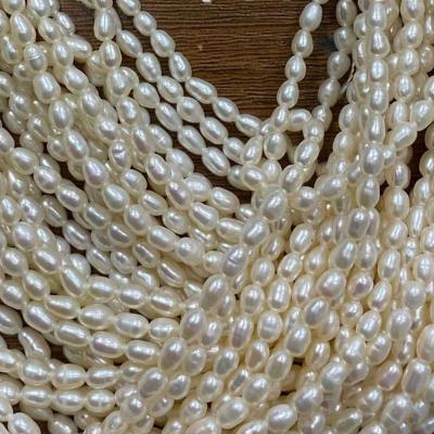 China Jewelry Making Factory Wholesale 3mm Millet Rice Beads Natural Freshwater Pearl Necklace Bracelet Fashion DIY Jewelry Accessories Loose for sale