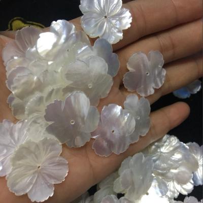 China Factory Direct Sale 25mm White Sea Shell Flower Earrings Butterfly Earrings DIY Jewelry Accessory Swear DIY Jewelry Accessories for sale