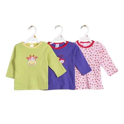 China Autumn children's cartoon baby's spring long-sleeved T-shirt cotton lovely new children's printing pure children's long-sleeved T-shirt for sale