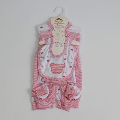 China Factory direct sales breathable four seasons baby one-piece pajamas 8-piece set of cotton boys and girls baby suits for sale