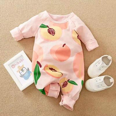 China New Breathable Newborn Baby Knitted Overalls Spring And Autumn Cotton Overalls for sale