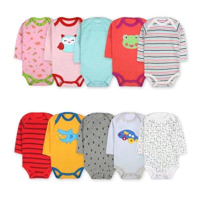 China 100% Multicolor Neutral Solid Color Baby Boys Overalls Lovely Print Baby Overalls Cotton Long Sleeve Newborn Warm Baby Jumpsuit for sale