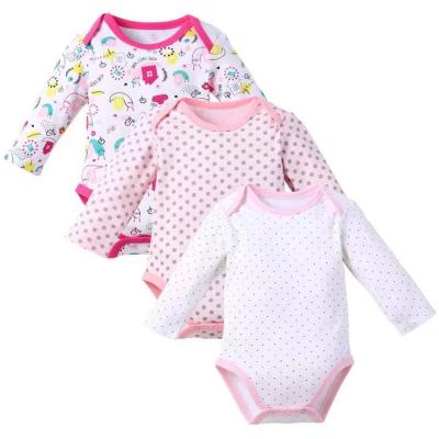 China Hot Selling Lovely Cotton Baby Long Sleeve Baby Jumpsuit Solid Color Baby Romper 100% Baby Romper Hot Multicolor Neutral Boys Romper for sale