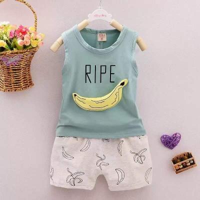 China Breathable Our Direct Selling Pure Cotton Shorts Sleeve Shorts Cartoon Vest Set for sale