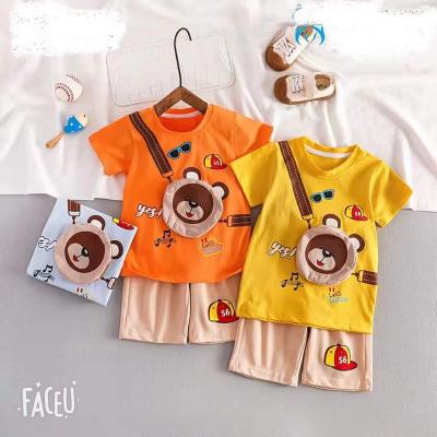 China Summer Breathable Cotton Children's Factory Direct Selling Shorts Cartoon Shorts Suit for sale