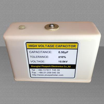 China General Purpose Capacitor 10kV 0.5uF, High Voltage Capacitor 500nF, Pulse Kondensator 0.5MFD for sale