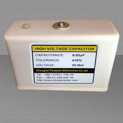 China 35kV 30nF General Purpose Capacitor, 0.03uF 35kV Capacitor, Dual Pulse Finished Plastic for sale