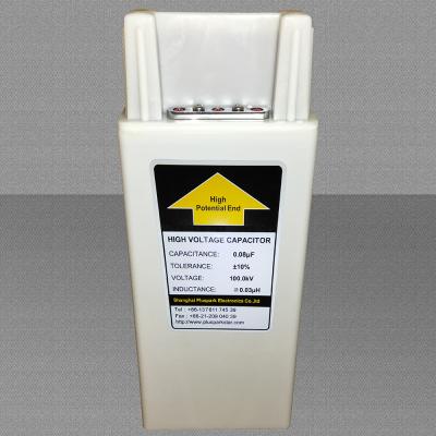 China General Purpose High Voltage Capacitor 0.08uF 100kV, 0.08MFD 100000VDC for sale