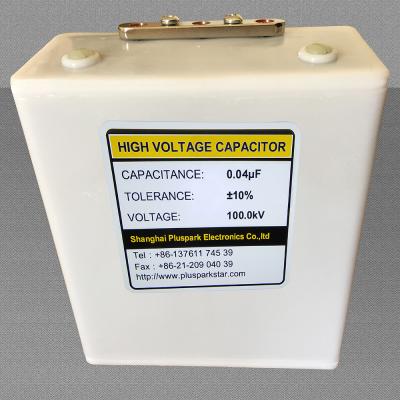 China General Purpose Capacitor 100kV 40nF, Pulse Capacitor 0.04uF 100kV, Fast Pulse Capacitor Double Ended for sale