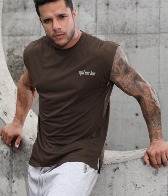 China Anti Wrinkle Anti Wrinkle Vest Loose Big Men's Sports Pump Sports Casual Fitness Shaping Solid Mens Tops Cotton Tee Wholesale Custom OEM ODM for sale