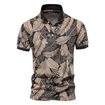 China 2022 New Full Sleeve Printing 100%Cotton Anti-Wrinkle Anti-Wrinkle Lapel Collar Golf Polo Shirt Leisure For Men Short Sleeve T-Shirt in Stock Wholesale for sale