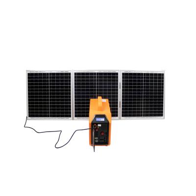 China Type C Complete Home Solar Systems Power Appliances 200W Power Battery With Solar Panel for sale