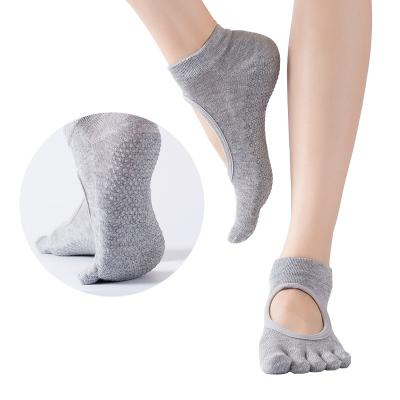 China The simpsons pilates cmax antibacterial yoga toe sock premium socks compression stockings non slip comfortable women for sale