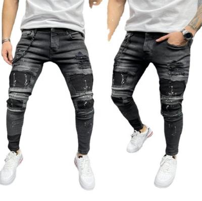 China SKYKINGDOM QUICK DRY gz designer jeans longchan men usa ripped color men stretch skinny jeans mens jeans for sale