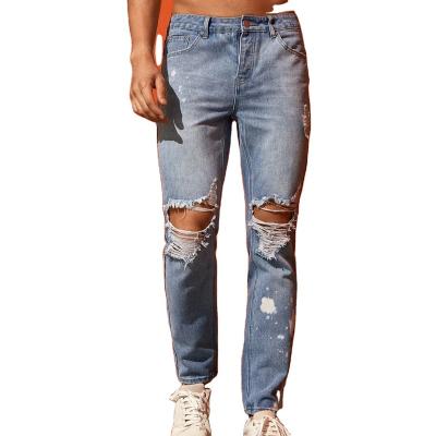 China SKYKINGDOM gz biker jeans fashion mens high quality custom made longchan QUICK DRY jeans straight ripped jeans men for sale