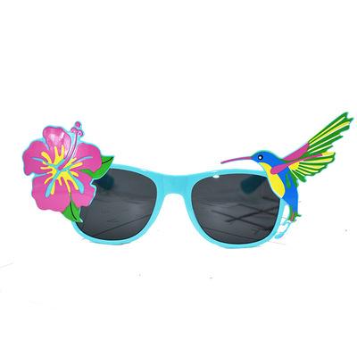 China Amazon Sale Hawaiian/Luau/Luau Costume Supply Summer Party Hot Creative Funny Hawaiian Tropical Themed Sunglasses Novelty Party Party for sale