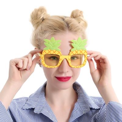 China Amazon Sale Pineapple Tropical Hawaiian/Luau/Luau Costume Monocle Hot Funny Hawaiian Sunglasses Summer Party Props For Decoration for sale