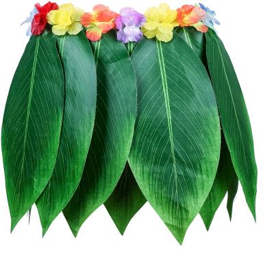 China Festival Decoration Selection Women Hawaiian Polynesian Dance Skirt Palm Leaf Performance For Beach Luau Party Decoration for sale