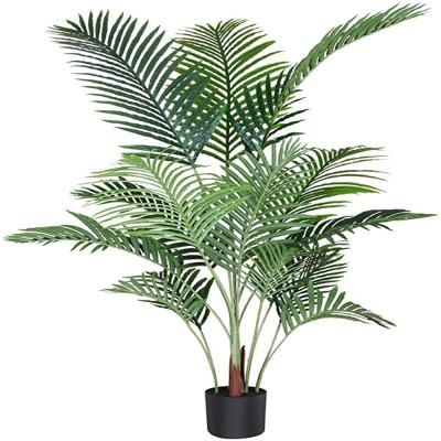 China Minimalist 4.6 Feet Artificial Fake Palm Plant Areca Palm Tree With 15 Trunks Fake Palm Tree With 15 Trunks for sale