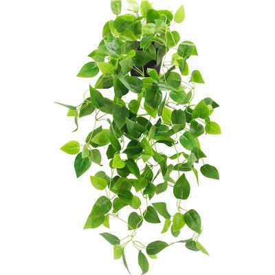 China Festival Decoration Pick Artificial Green Potted Plants Fake Hanging Plant For Outdoor Home Shelf Garden Decor for sale