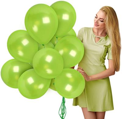 China Baby Shower Birthday Party/Wedding Metallic Lime Green Balloons 12 Inch Light Green Balloons For Birthday Dinosaur Baby Shower Tropical Wedding Graduation for sale