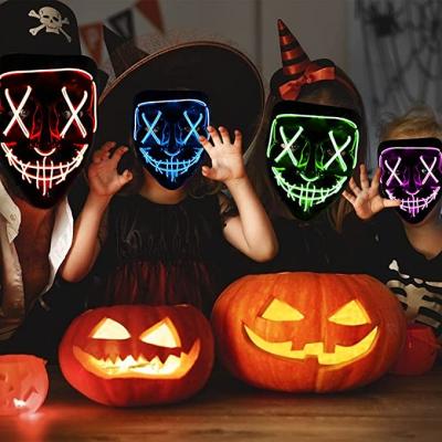 China Halloween LED Light Mask Halloween For Festival Halloween Cosplay Costume Masquerade Parties Carnival for sale