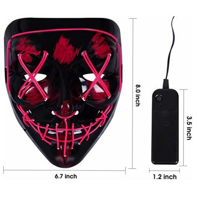 China Halloween LED Light Mask Halloween For Festival Halloween Cosplay Costume Masquerade Parties Carnival for sale