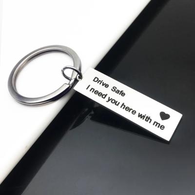 China Father's Day Personality Drive Key Chain Key Chain Charm I Love You Metal Safe Handsome Gift Keychain For Husband Dad Gift Valentines Day for sale