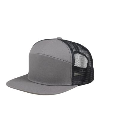 China Custom logo structured cotton COMMON 5 panel hat cap with mesh back. high quality hat cap custom for sale