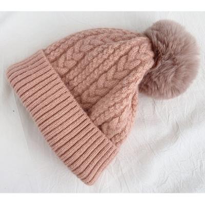 China Wholesale Custom Embroidery Woven Label Cute Pure Color Color Winter COMMON Knitted Hats Winter Beanies for sale