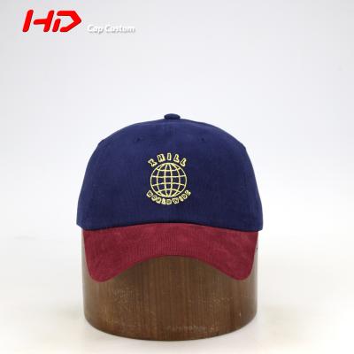 China JOINT Dad Hats Corduroy 6 Panel Baseball Cap Hot Selling Simple Wholesale for sale