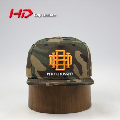 China COMMON Custom Camouflage Snapback Cap 3D Embroidery Camouflage Hat Cap for sale